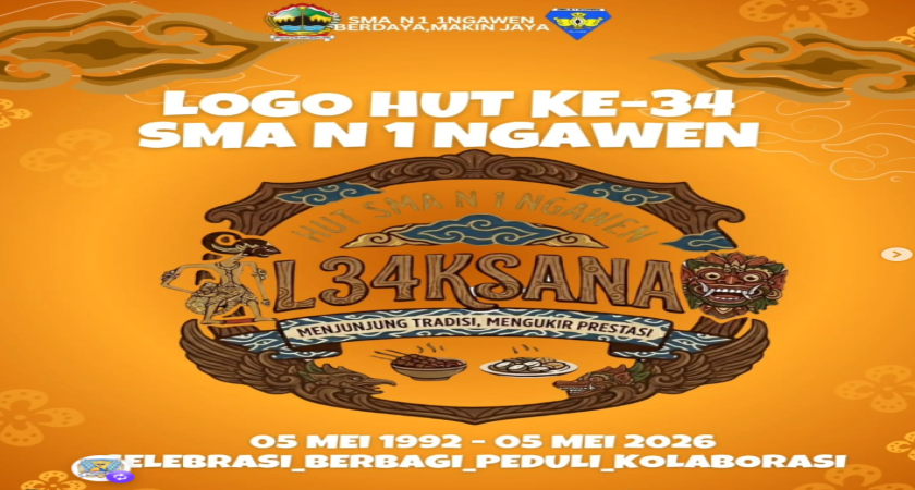 SMA N 1 NGAWEN mempersembahkan logo dan filosofinya dalam agenda HUT ke-34.