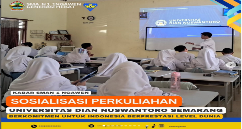 Sosialisasi Perkuliahan dari kampus Universitas Dian Nuswantoro